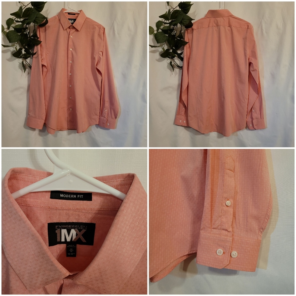 Men's Express Button Down Dress Shirt